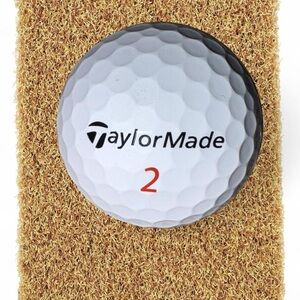 TaylorMade White and Red Golf Ball